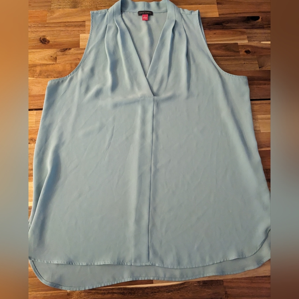 Vince Camuto teal sleeveless blouse